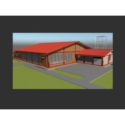 3d de comedor estudiantil
