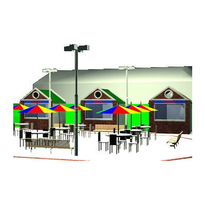 Plazoleta de comidas 3d