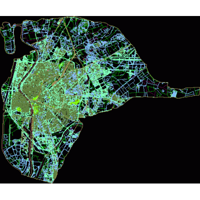Plano de la ciudad de sevilla; espana