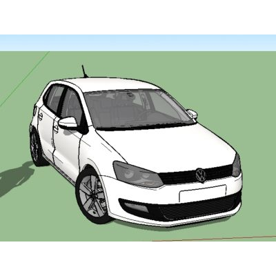 Detailed 3d volkswagen polo car.
