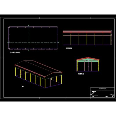 Galpon en estructura metalica de 15 x 35