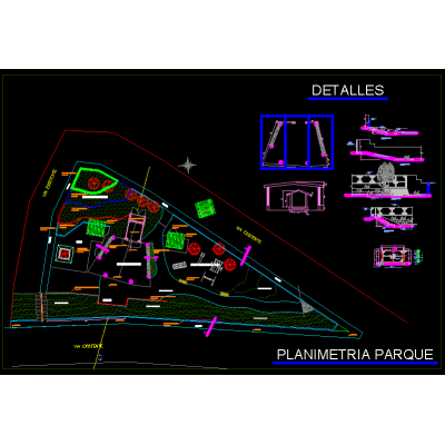 Planimetria parque - detalles