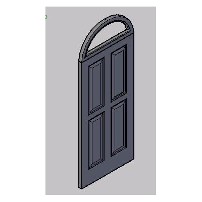 Puerta entablerada de madera 3d