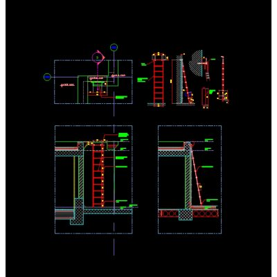 Escaleras de acceso al techo y detalles para el techo
