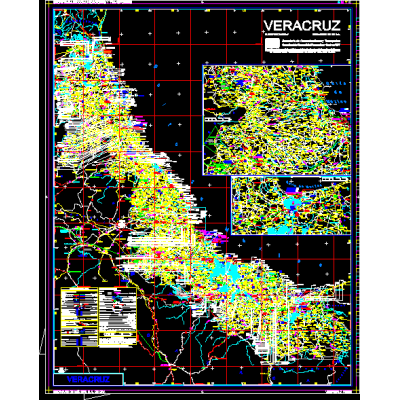 Plano del estado de veracruz