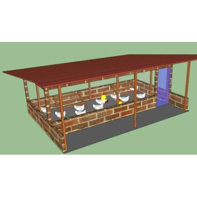 Corral de aves 3d