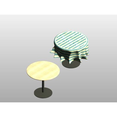Set of Tables with Decorative Cloth