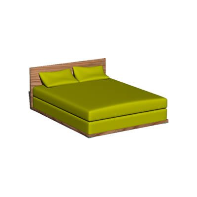 Cama matrimonial en 3d