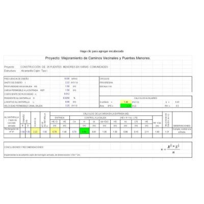 Calculo hidraulico de puente
