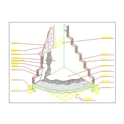 Muro bloques con acabados