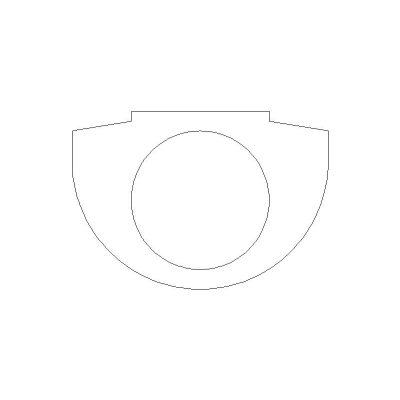 Lavabo Visto En Planta, Dimensiones 0,65×0,45 M