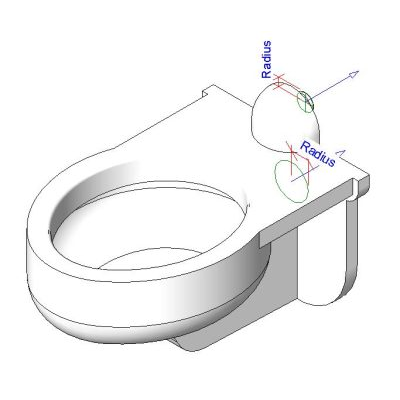 Inodoro Suspendido 3D - Modelo Compacto
