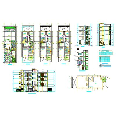 Edificio Multifamiliar Compacto 7x22