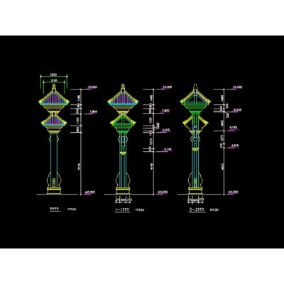Arquitectura antigua estructura de columna dibujo de autocad