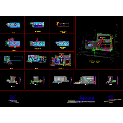 Plano Completo de Hotel Moderno
