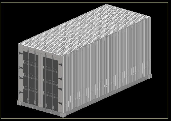 20 foot container 3d
