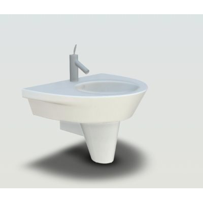 Lavabo con grifo 3D