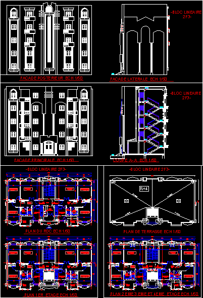 Plano de edifício residencial