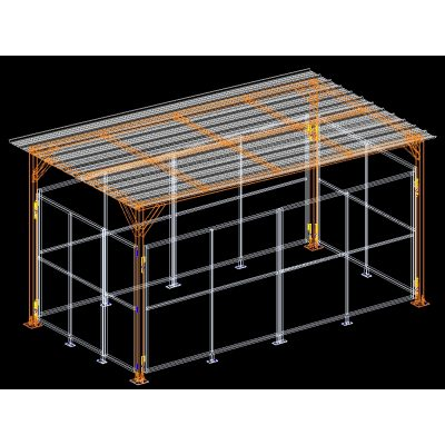 3d tinglado para generador electrico