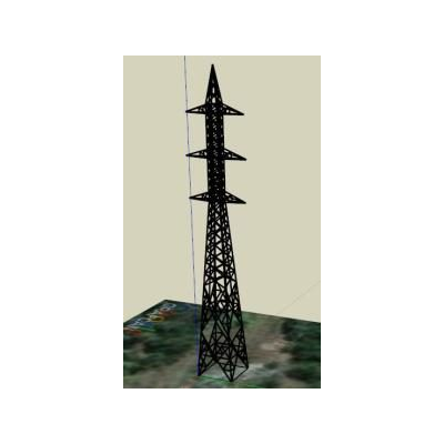 High voltage transmission tower 220kv - 3d