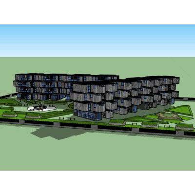 Residencia universitaria hecha de contenedores