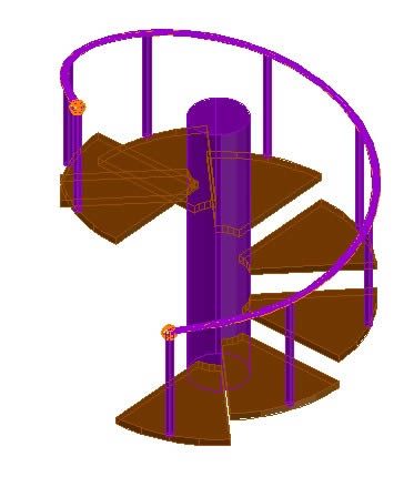 spiral staircase in 3d