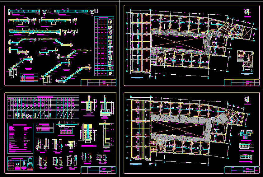 Full plans of a commercial building