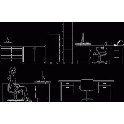 Elevation of office furniture