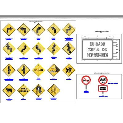 Señaletica preventiva; informativa y reglamentaria en obras viales
