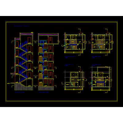 Caja de escaleras - edificio
