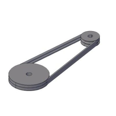 Polea de transmisión 3d