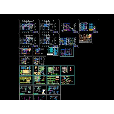 Proyecto completo multifamiliar 4 niveles de  8x16