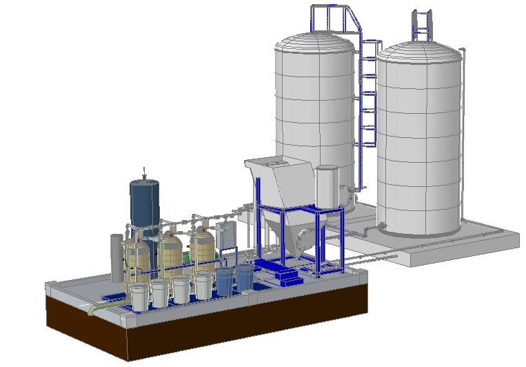 Water Treatment Plant 3d In AutoCAD | CAD library