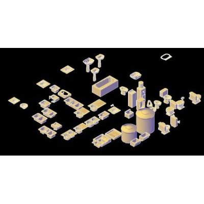 Bloques sanitarios 3d