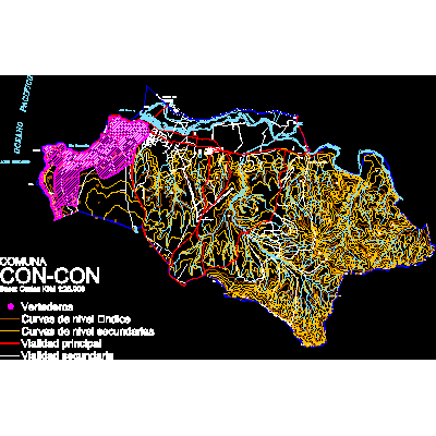 Plano comuna de concon chile quinta region