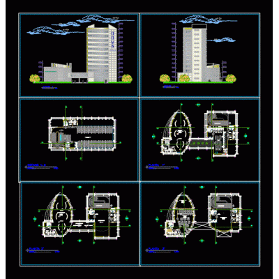 Modern Administrative Tower Plans