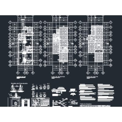 Plano estructural de cimentaciones