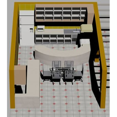 Cocina Moderna con Barra Curva