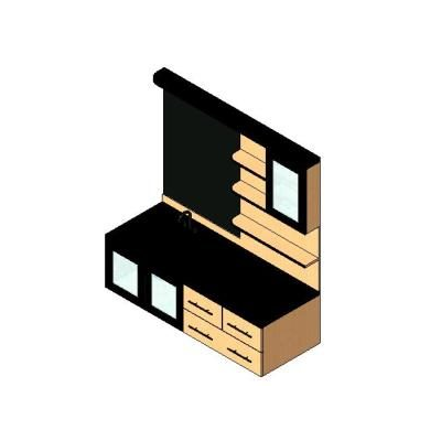 Mueble de bano con lavamanos y repisas