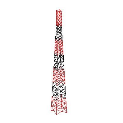 Torre autosoportada de 4 lados