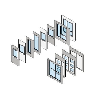 Familia de puertas; ventanas en revit