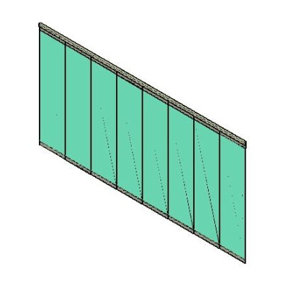 3d puerta de vidrio templada