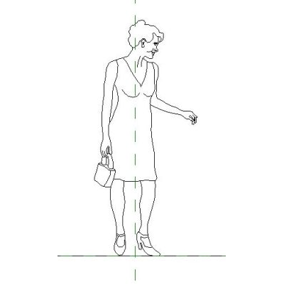 Donna con borsa sollevata