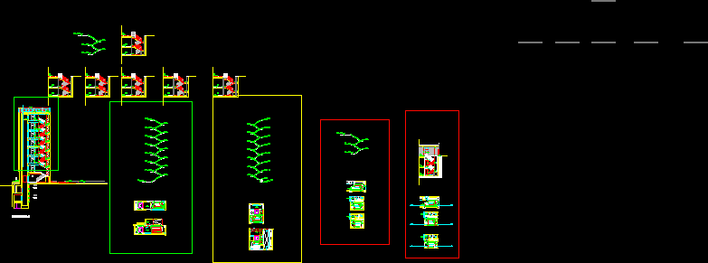 Sezioni di scala di un tipico portale di un edificio di 7 piani