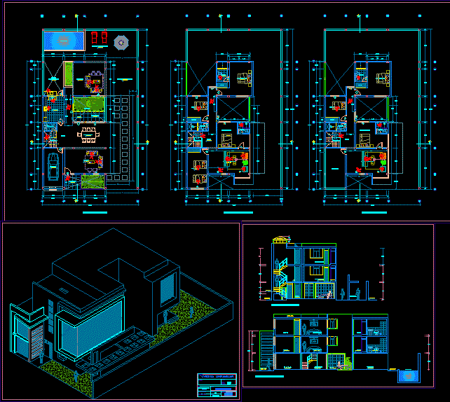 Single-family urban housing with isometry