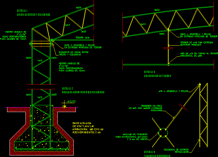 Detalle estructura de tinglado