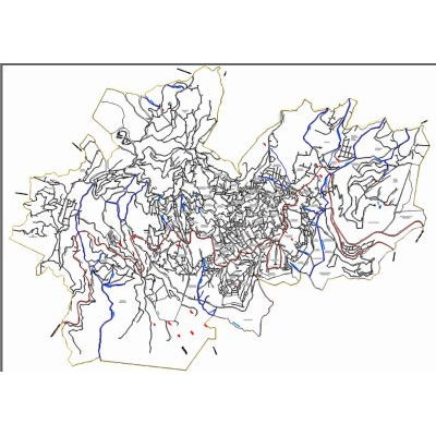 Mapa Topografico de Zona Urbana Compleja