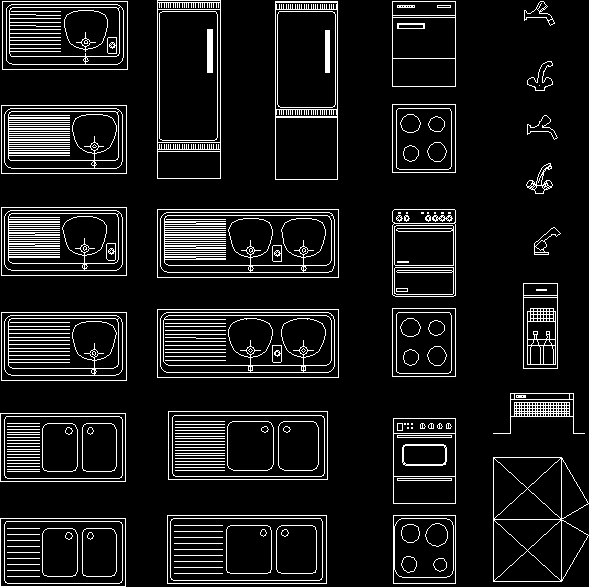 Various kitchen blocks
