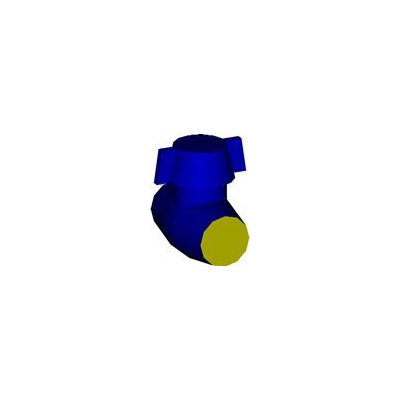 Válvula de Paso en 3D