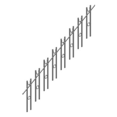 Barandal escalera 3d